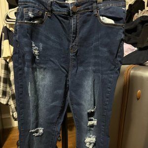 Ripped Jeans (Dark Blue) Bamboo 15/16